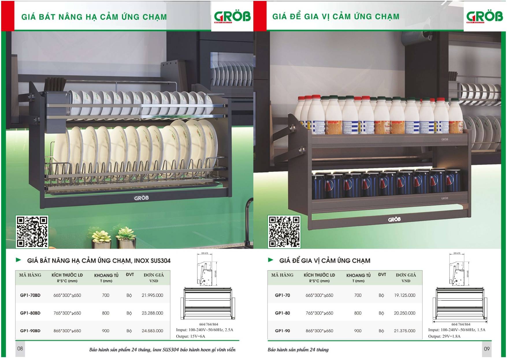 Thiết bị nhà bếp GROB Catalogue và Bảng giá mới nhất /Page 4